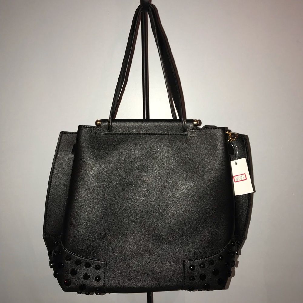 Black Studded Shoulder Bag